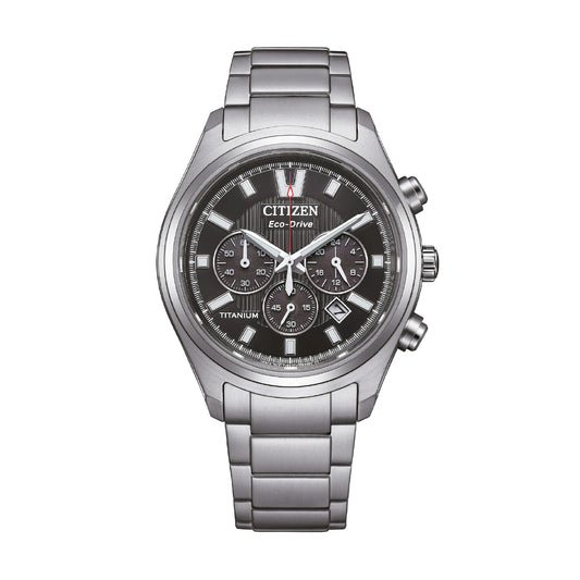 Orologio cronografo Citizen Super Titanio 4750 quadrante nero MISURA UNICA
