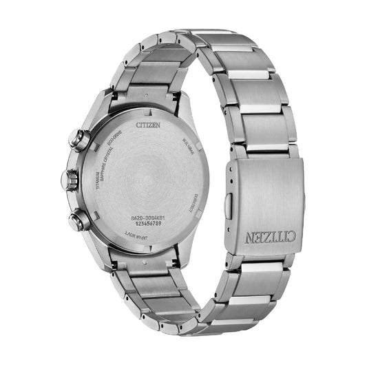 Orologio cronografo Citizen Super Titanio 4750 quadrante nero MISURA UNICA