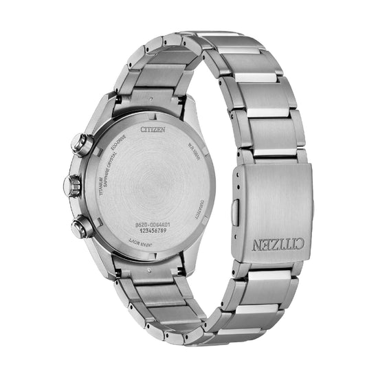 Orologio cronografo Citizen Super Titanio 4750 quadrante blu MISURA UNICA