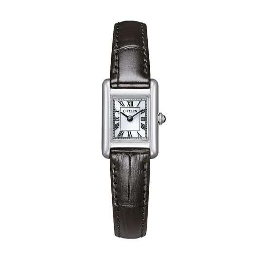 Orologio solo tempo Citizen Kii cinturino in pelle nera da donna MISURA UNICA