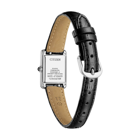 Orologio solo tempo Citizen Kii cinturino in pelle nera da donna MISURA UNICA