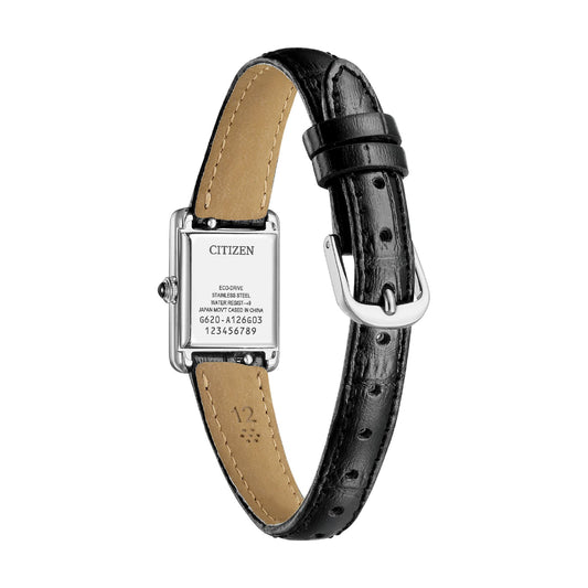 Orologio solo tempo Citizen Kii cinturino in pelle nera da donna MISURA UNICA
