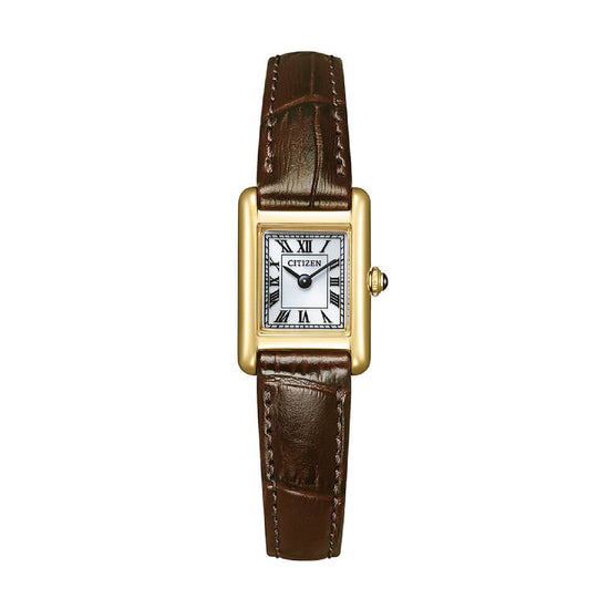 Orologio solo tempo Citizen Kii cinturino pelle marrone da donna MISURA UNICA