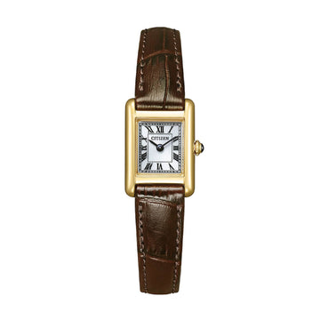 Orologio solo tempo Citizen Kii cinturino pelle marrone da donna MISURA UNICA