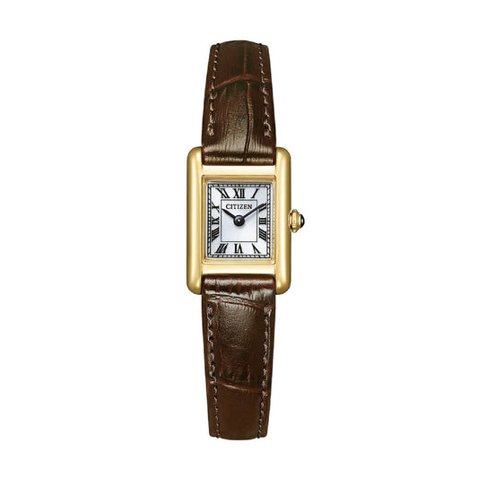 Orologio solo tempo Citizen Kii cinturino pelle marrone da donna MISURA UNICA