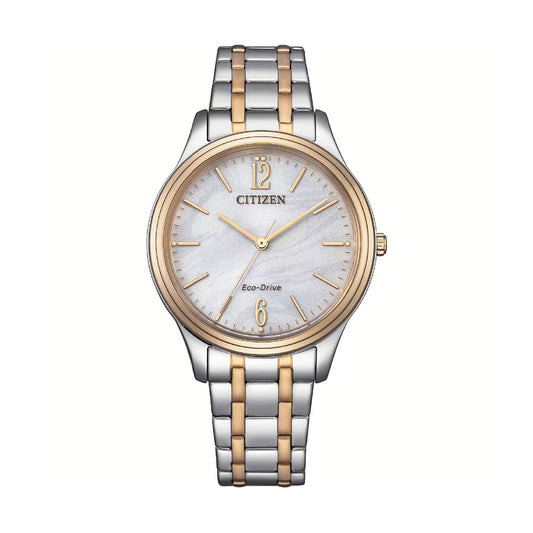 Orologio da donna Citizen Eco Drive in acciaio bicolor dorato MISURA UNICA