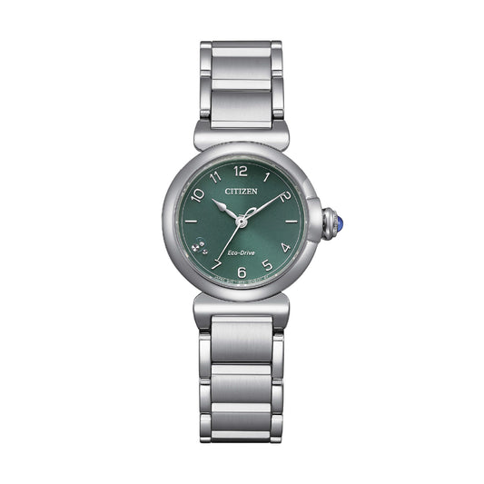 Orologio solo tempo Citizen in acciaio color argento e verde MISURA UNICA