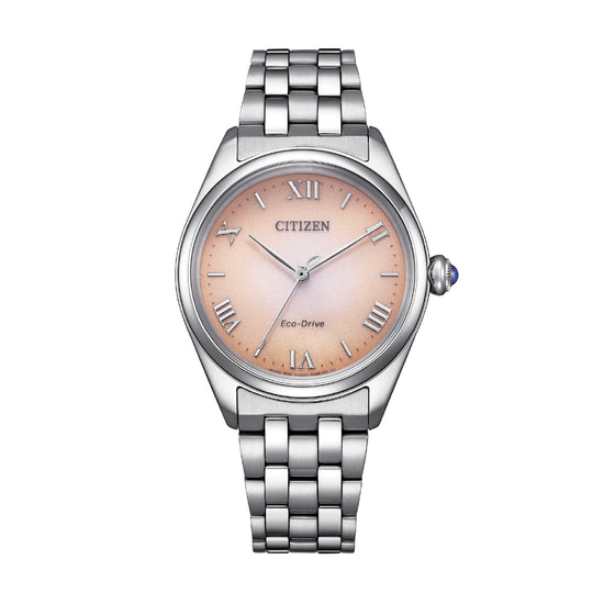 Orologio solo tempo Citizen in acciaio e quadrante salmone MISURA UNICA