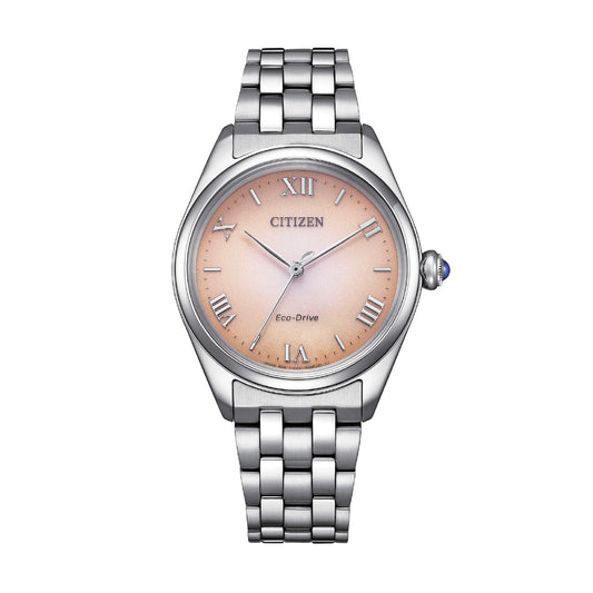 Orologio solo tempo Citizen in acciaio e quadrante salmone MISURA UNICA