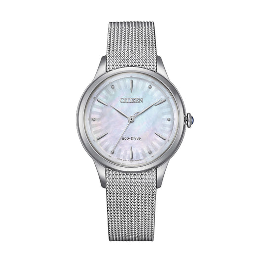 Orologio solo tempo Citizen acciaio color argento e madreperla MISURA UNICA