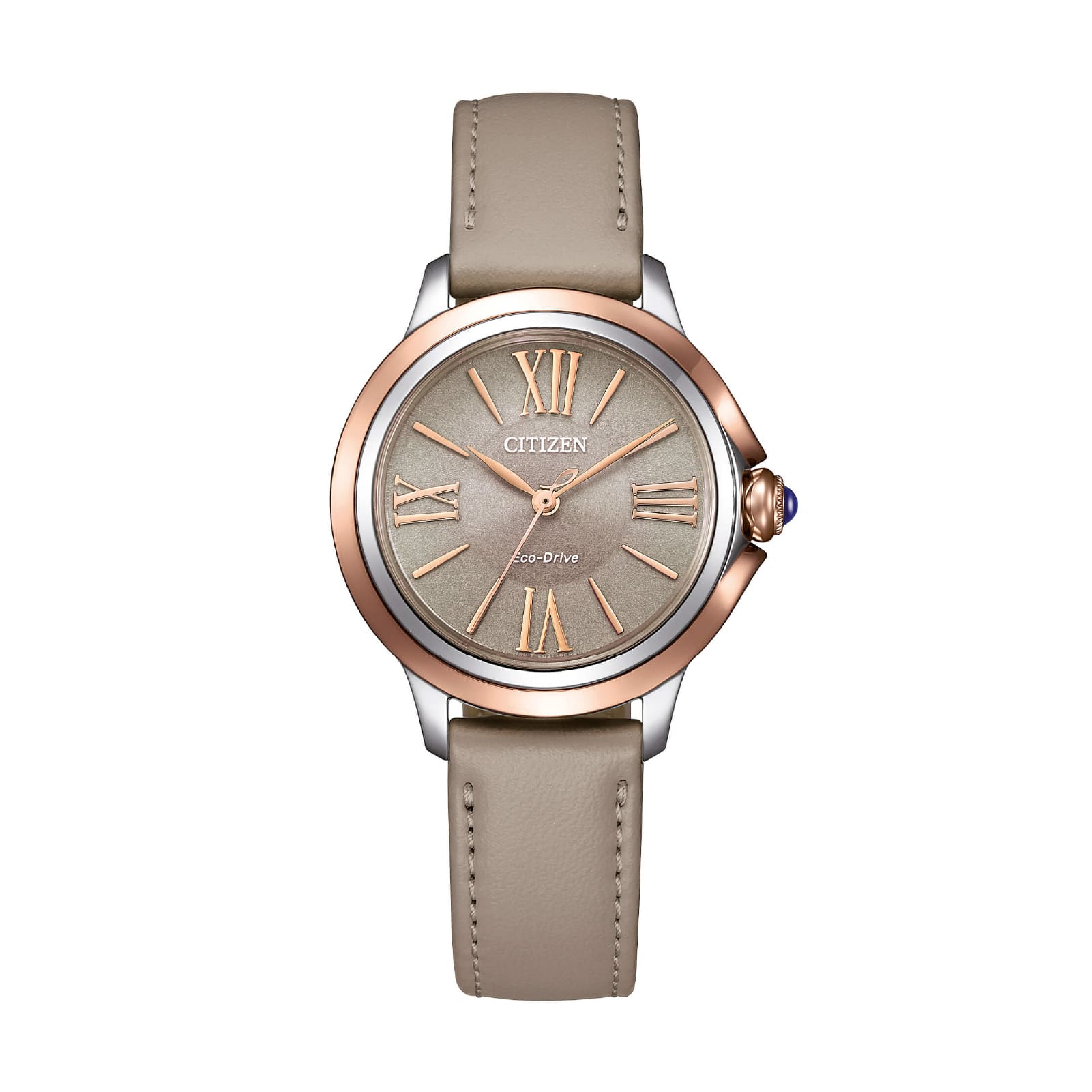 Orologio solo tempo Citizen Lady con cinturino in pelle grigio MISURA UNICA