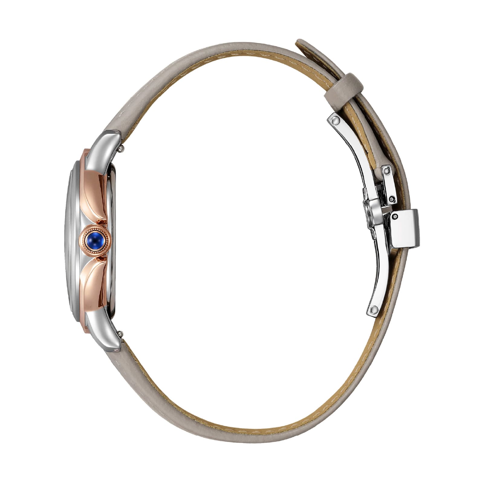 Orologio solo tempo Citizen Lady con cinturino in pelle grigio MISURA UNICA