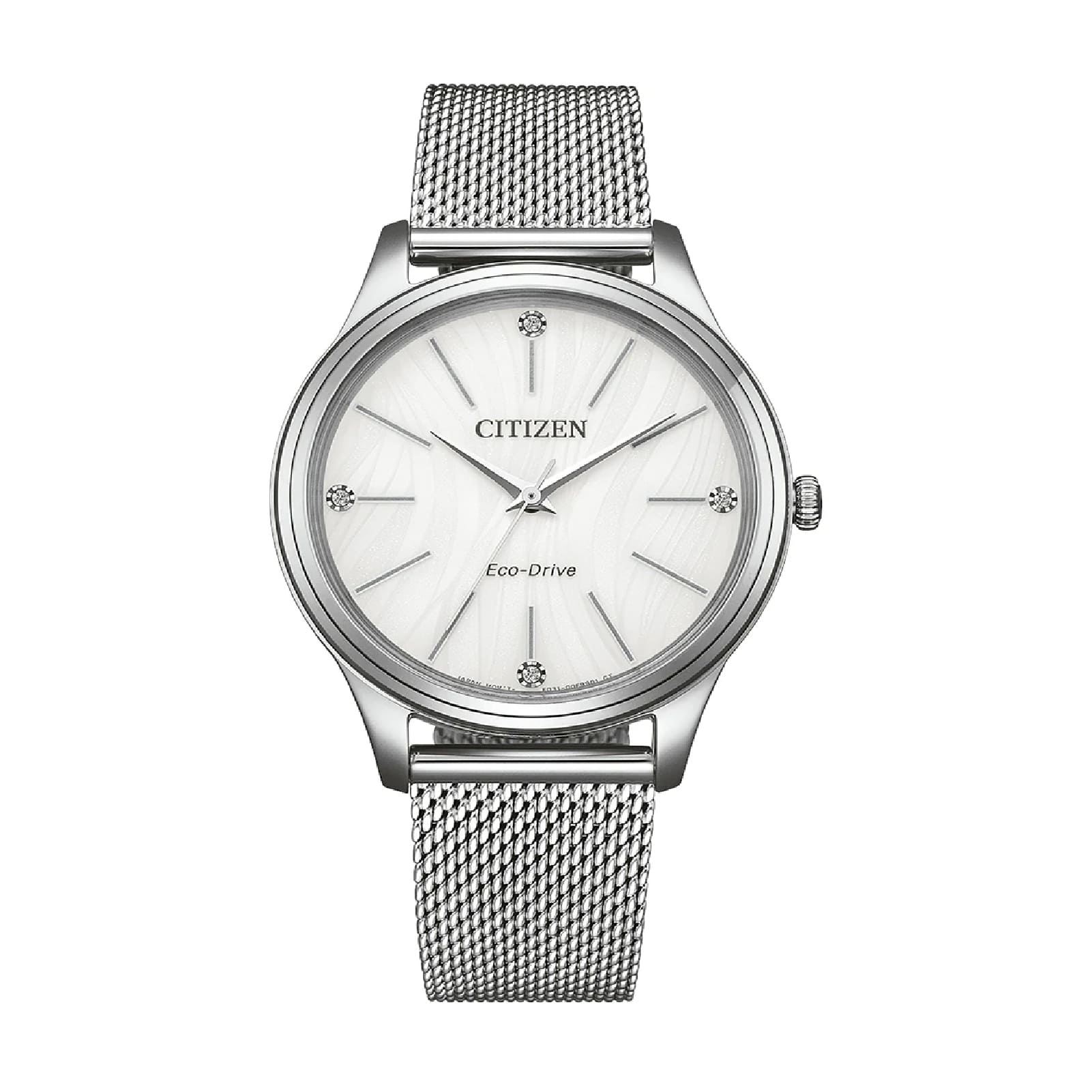 Orologio Citizen Eco drive bracciale mesh in acciaio grigio MISURA UNICA
