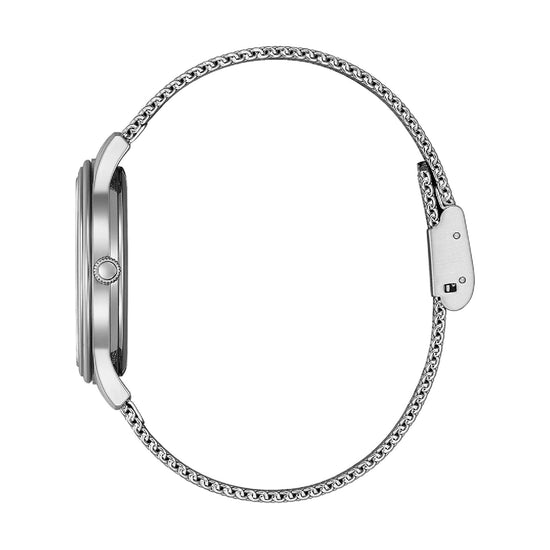 Orologio Citizen Eco drive bracciale mesh in acciaio grigio MISURA UNICA