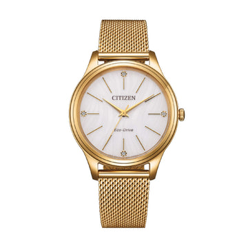 Orologio Citizen acciaio dorato quadrante con indici cristallo MISURA UNICA