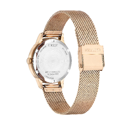 Orologio donna Citizen Eco Drive in acciaio dorato maglia mesh MISURA UNICA