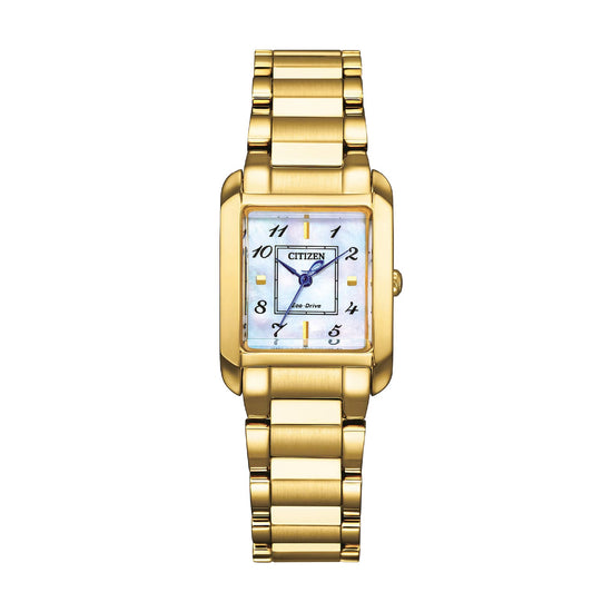 Orologio solo tempo Citizen Square in acciaio dorato da donna MISURA UNICA