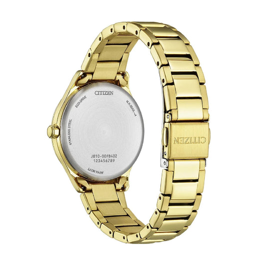 Orologio Citizen Eco drive acciaio dorato quadrante verde donna MISURA UNICA
