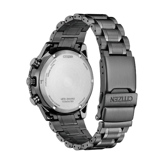 Orologio multifunzione Citizen con quadrante nero da uomo MISURA UNICA