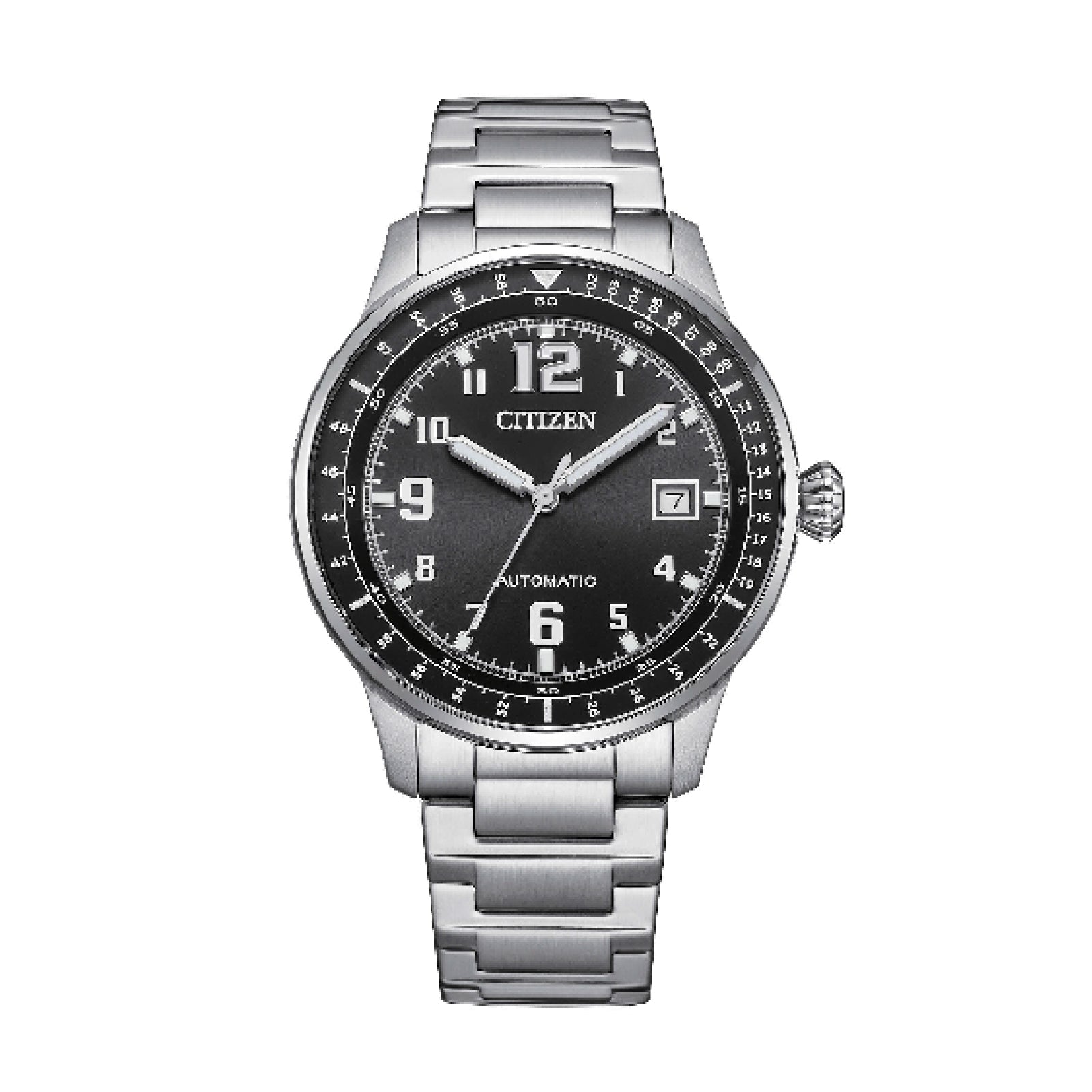 Orologio uomo meccanico Citizen acciaio quadrante grigio MISURA UNICA