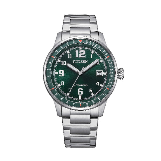 Orologio uomo meccanico Citizen acciaio con quadrante verde MISURA UNICA