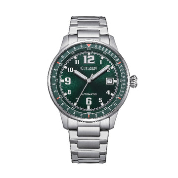Orologio uomo meccanico Citizen acciaio con quadrante verde MISURA UNICA