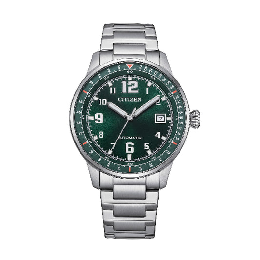 Orologio uomo meccanico Citizen acciaio con quadrante verde MISURA UNICA