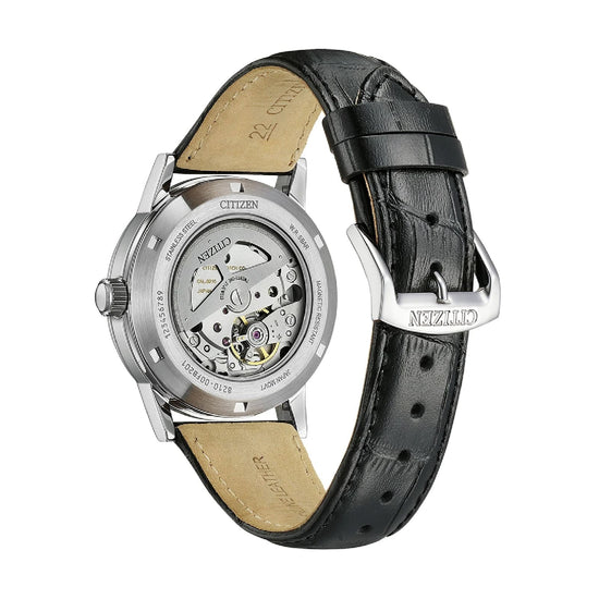 Orologio solo tempo Citizen cassa acciaio cinturino pelle nera MISURA UNICA