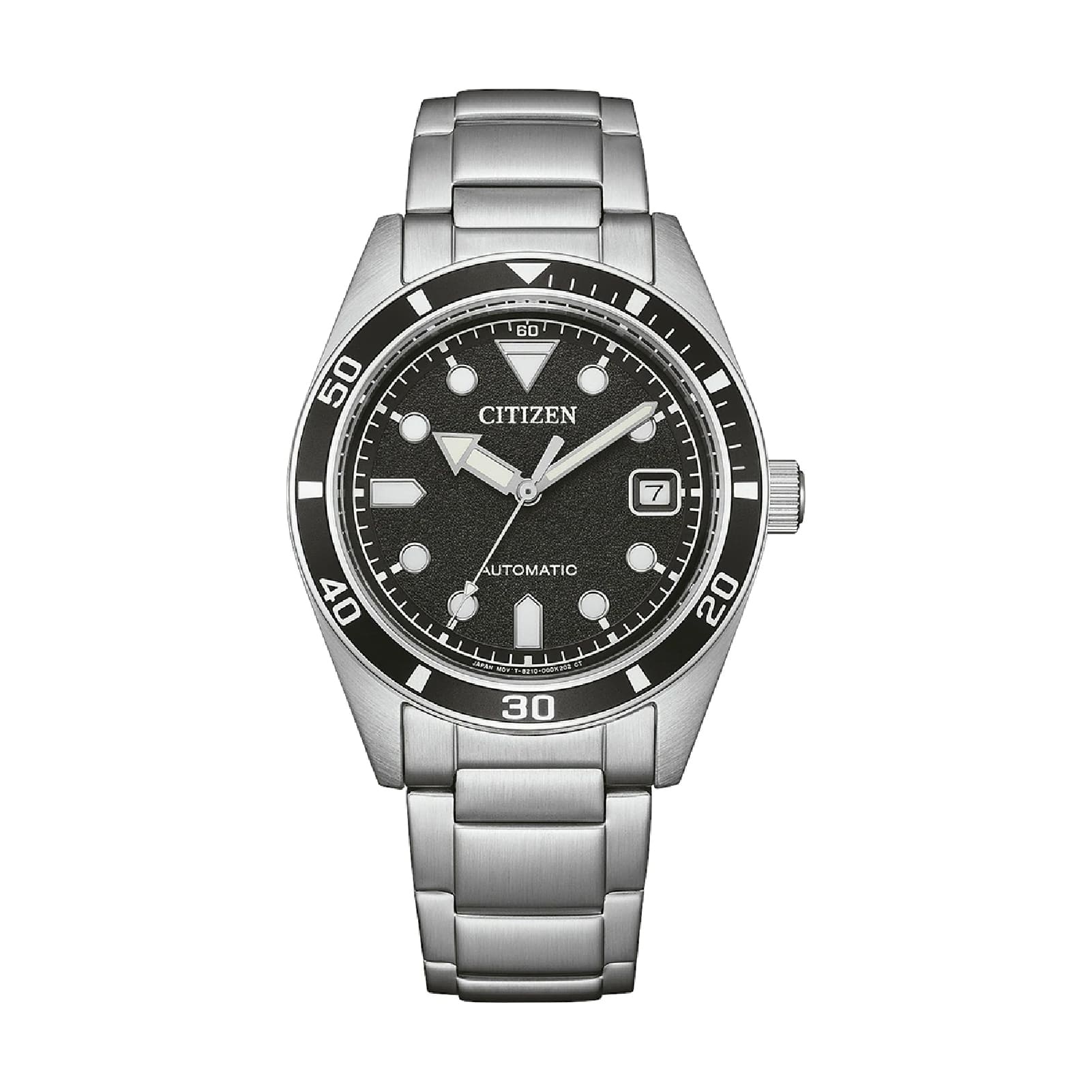 Orologio solo tempo Citizen in acciaio con quadrante nero MISURA UNICA