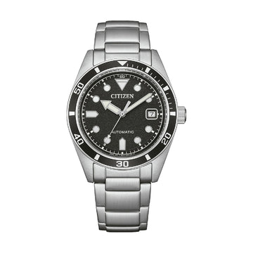 Orologio solo tempo Citizen in acciaio con quadrante nero MISURA UNICA
