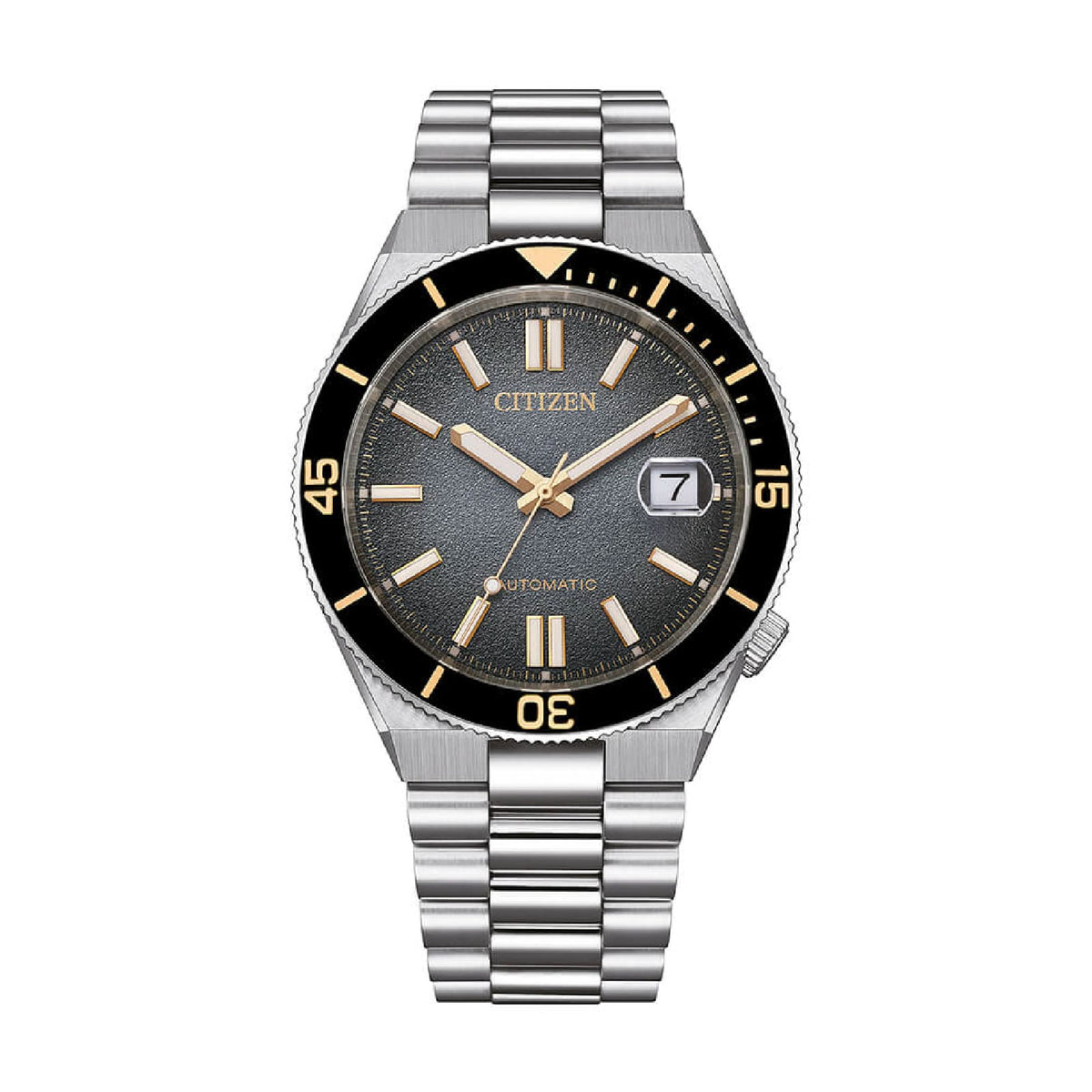 Orologio solo tempo Citizen Tsuyosa Shore in acciaio e nero MISURA UNICA