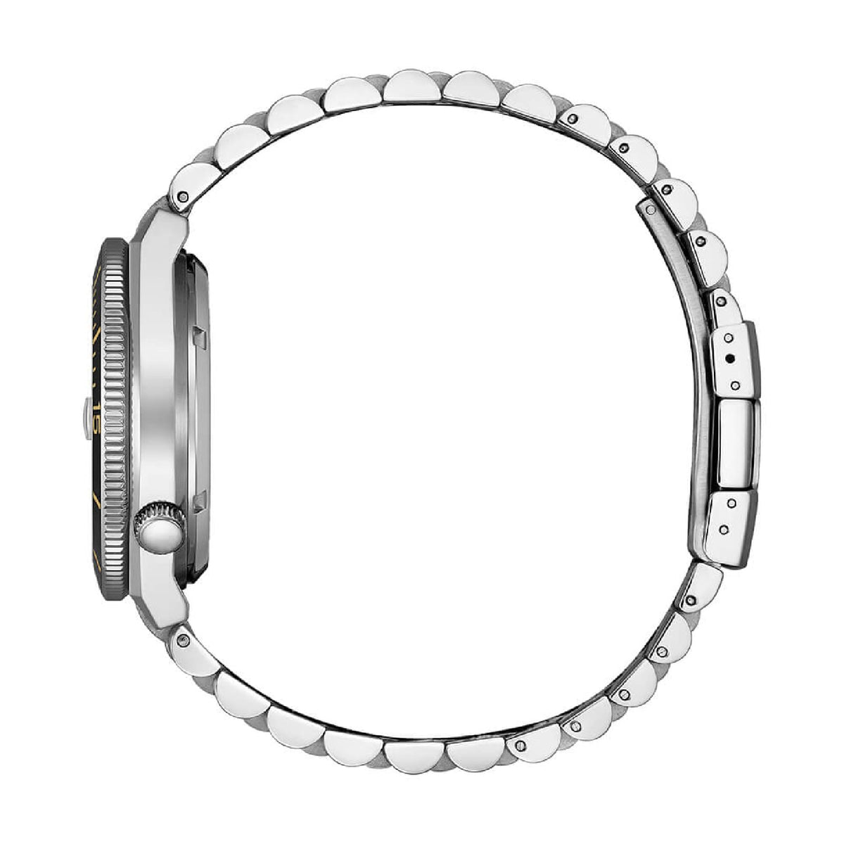 Orologio solo tempo Citizen Tsuyosa Shore in acciaio e nero MISURA UNICA