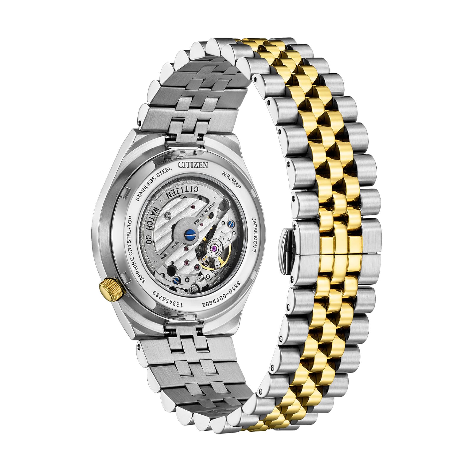Orologio solo tempo Citizen bicolore con quadrante verde MISURA UNICA