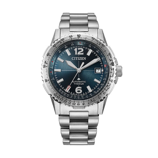 Orologio solo tempo Citizen Navihawk in acciaio e blu MISURA UNICA