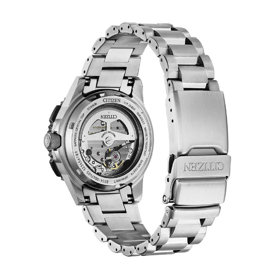 Orologio solo tempo Citizen Navihawk in acciaio e nero MISURA UNICA