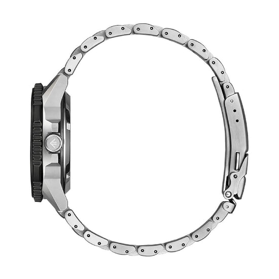 Orologio solo tempo Citizen Navihawk in acciaio e nero MISURA UNICA