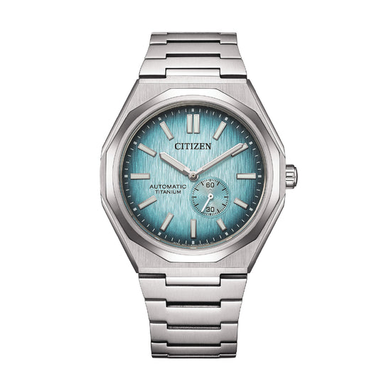 Orologio automatico Citizen in super titanio quadrante azzurro MISURA UNICA