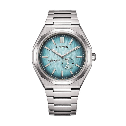Orologio automatico Citizen in super titanio quadrante azzurro MISURA UNICA