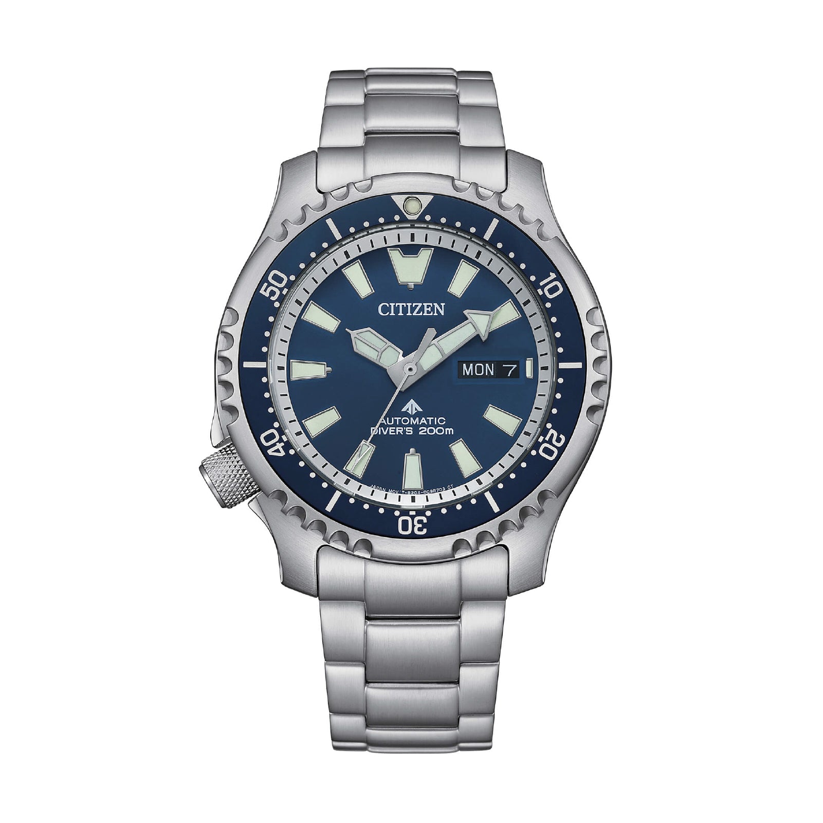 Orologio solo tempo Citizen in acciaio argento e blu da uomo MISURA UNICA