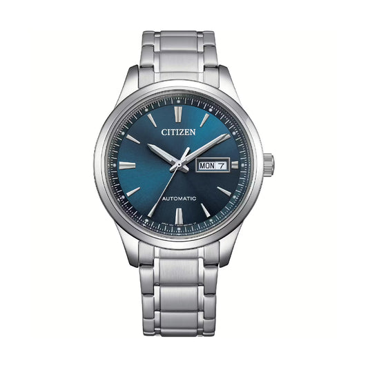 Orologio uomo meccanico Citizen in acciaio con quadrante blu MISURA UNICA
