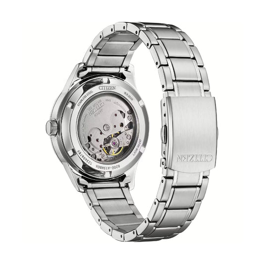 Orologio uomo meccanico Citizen in acciaio con quadrante blu MISURA UNICA