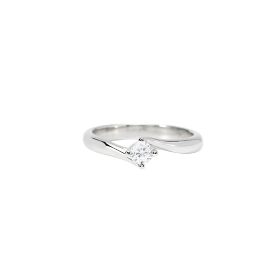 Anello solitario Mabina con diamanti Lab-Grown ct.0,20