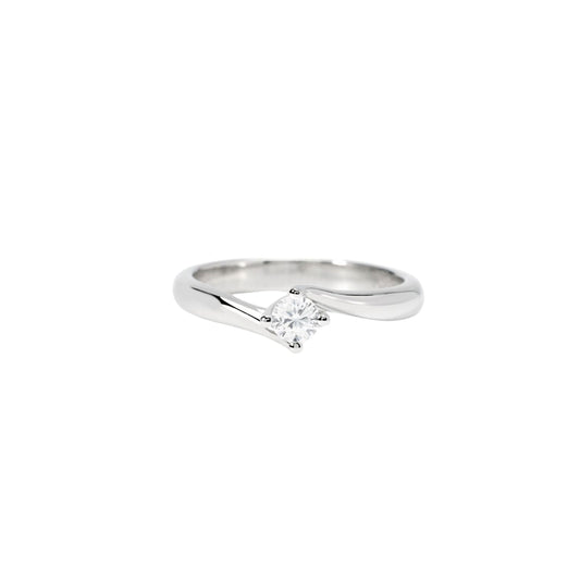 Anello solitario Mabina con diamanti Lab-Grown ct.0,20