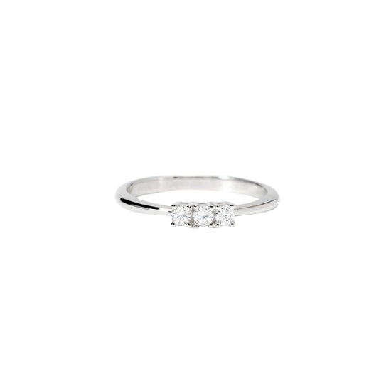 Anello trilogy Mabina con diamanti Lab-Grown ct.0,17