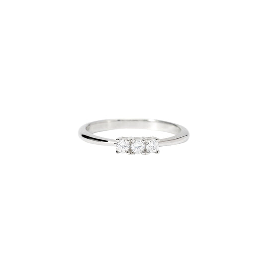 Anello trilogy Mabina con diamanti Lab-Grown ct.0,17