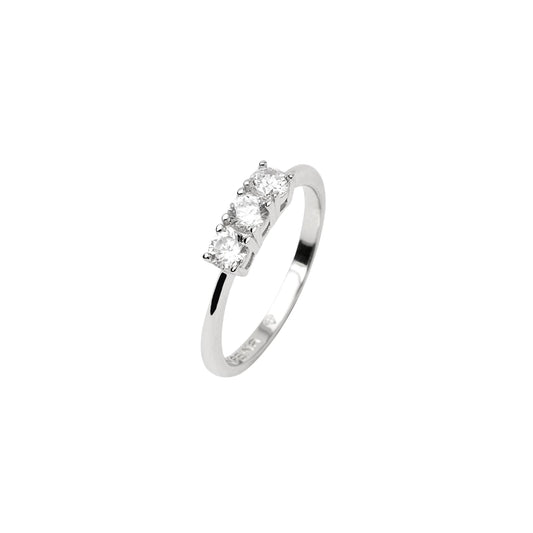 Anello trilogy Mabina My Diamond in argento con diamanti 0,15ct 13