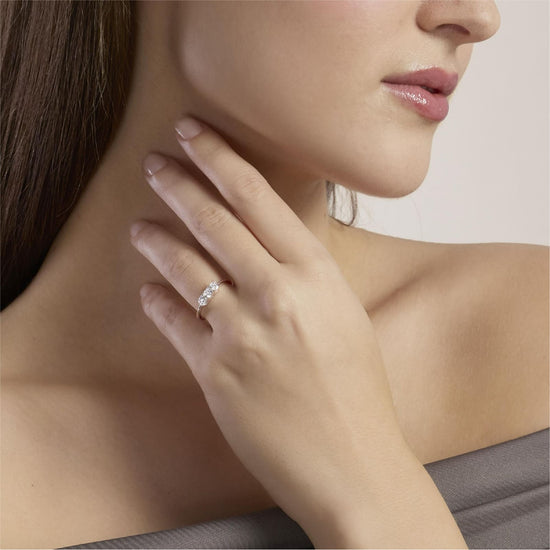 Anello trilogy Mabina My Diamond in argento con diamanti 0,15ct 13