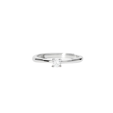 Anello solitario Mabina My Diamond in argento diamante 0,14ct Regolabile dalla 11 alla 19