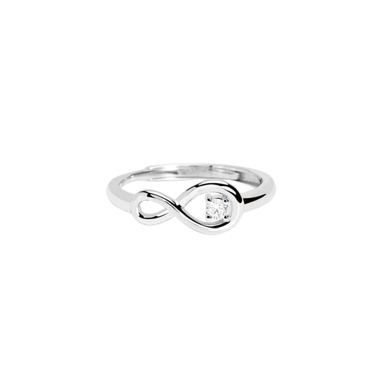 Anello Mabina My Diamond in argento infinito diamante 0,06ct Regolabile dalla 11 alla 19