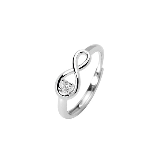 Anello Mabina My Diamond in argento infinito diamante 0,06ct Regolabile dalla 11 alla 19